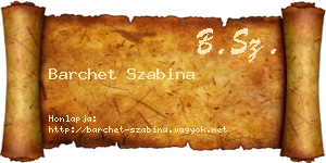 Barchet Szabina névjegykártya