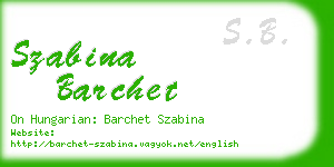 szabina barchet business card